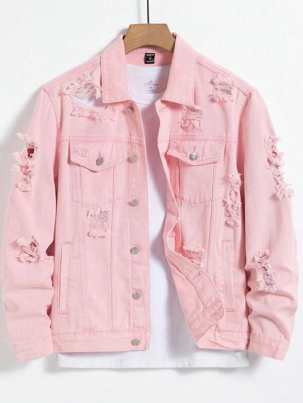 Ripped Frayed Denim Jacket