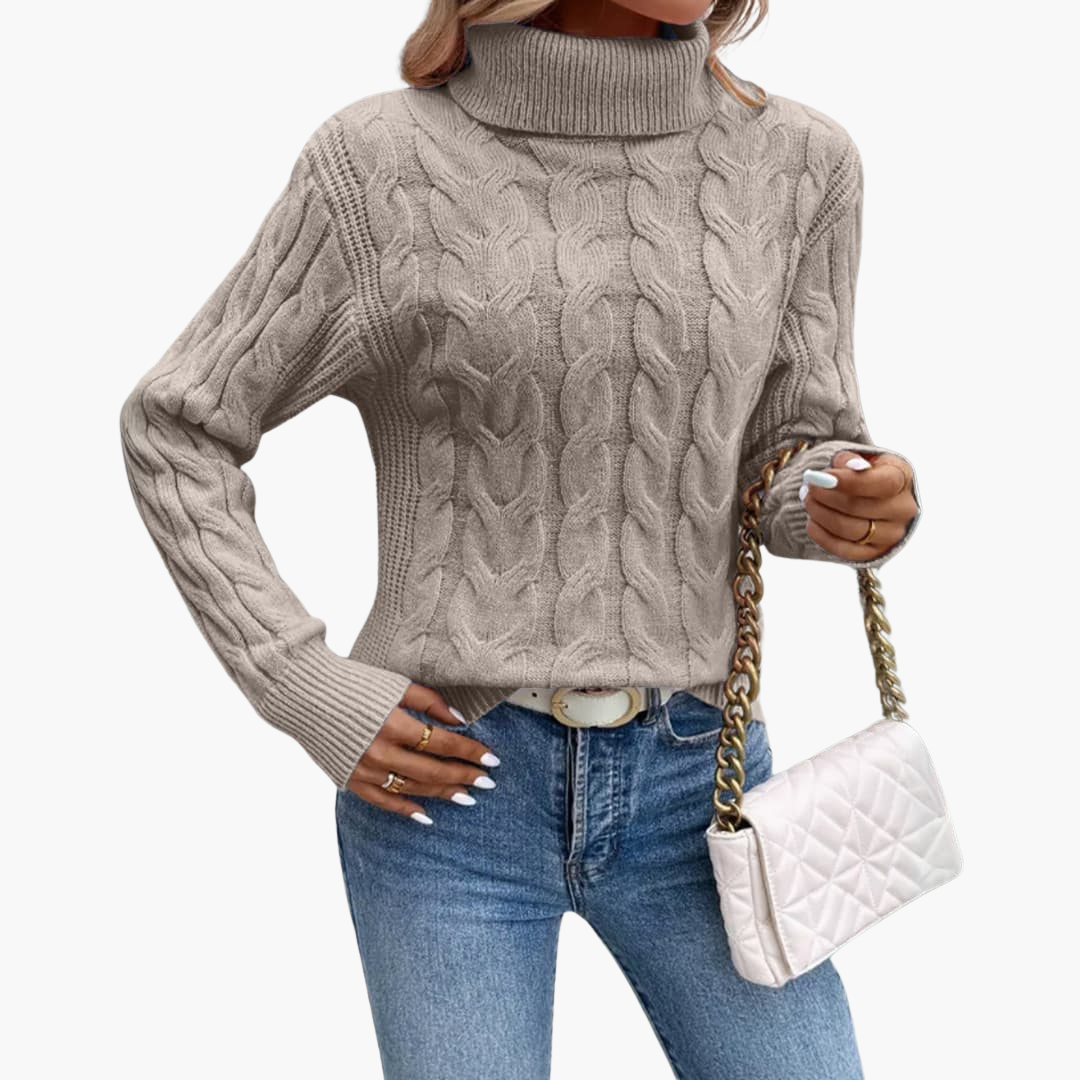 Jamie | Cable Knit Turtleneck